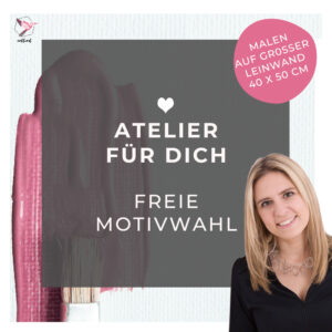 Ich begleite Dich beim Malen deines Wunschmotivs mit Acryl auf Leinwand